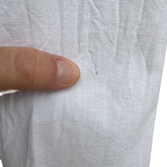 SportTimer Vintage Womens Band Collar Long Sleeve Linen Style Button-Up Shirt XL - Picture 5 of 10
